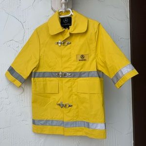 Rare HTF Kids Mercedes Benz Reflective Rain Coat Jacket